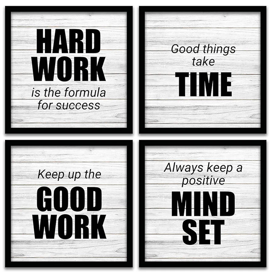 Kotart Wood Hard Work is Formula Frames For Wall Decor Motivational Wall Poster With Frame