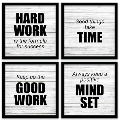 Kotart Wood Hard Work is Formula Frames For Wall Decor Motivational Wall Poster With Frame