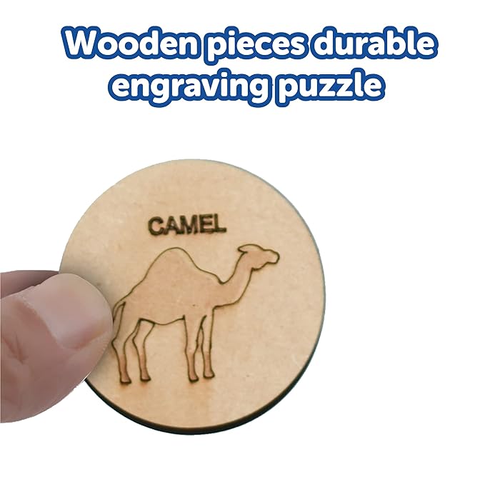 Mini Leaves Wooden Memory Card Game for Kids | Forest Animal Puzzle Set With Wooden Box