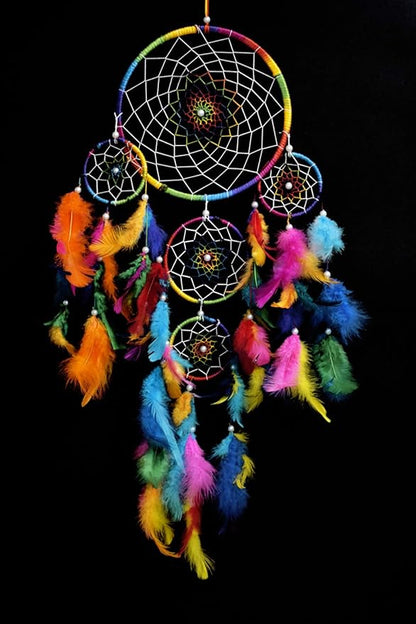 Asian Hobby Crafts Woven Wall Hanging Dreamcatcher | Multicolour