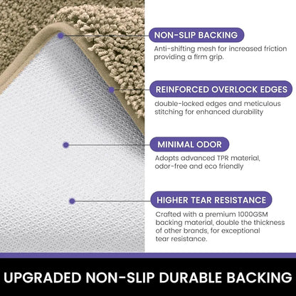 Luxe Home International Runner Super Soft Anti Skid Newman Rug For Bedroom  Rectangular Anti Colour Gold