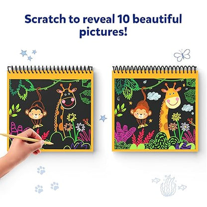 Skillmatics Paper Magical Scratch Art Book For Kids Animals Craft Kits Diy Activity