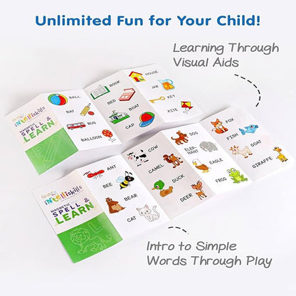 Firstcry Intelliskills Premium 208 Pieces Magnetic Spell & Learn Board for Kids | Learning & Educational Activities Toy