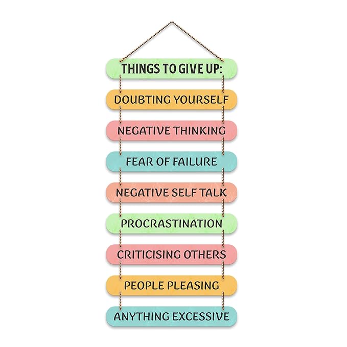 Artvibes Decorative Positive Quotes Printed Mdf Wooden Wall Hanging