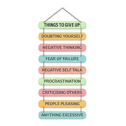 Artvibes Decorative Positive Quotes Printed Mdf Wooden Wall Hanging
