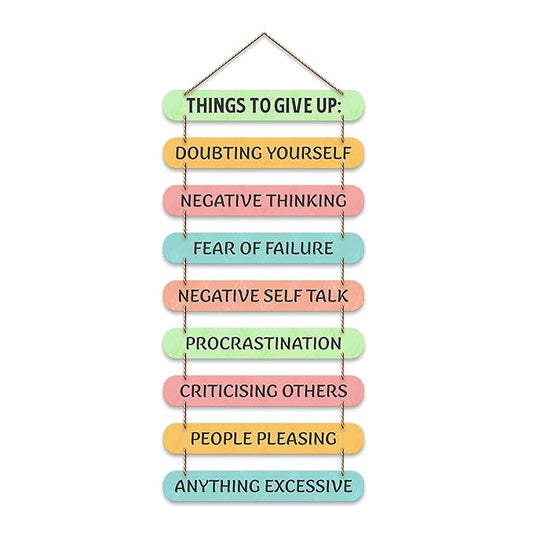 Artvibes Decorative Positive Quotes Printed Mdf Wooden Wall Hanging