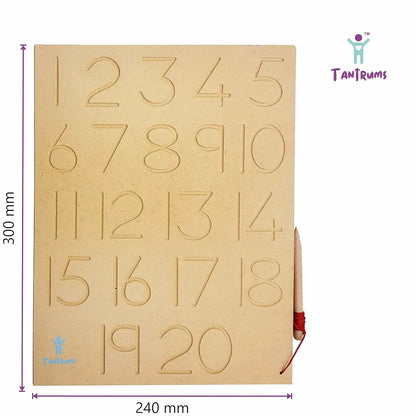 Tantrums Tracing Numbers 1-20 Board for Kids 3+ Age | Helpful Education Puzzle Learning Aid for Kids 