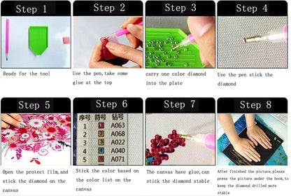 TREXEE 5D Diamond Painting by Number Kit for Adults | Full Drill AngelDiamond Painting Rhinestone Embroidery Pictures for Adults Kids Relaxation and Home Wall Decor 