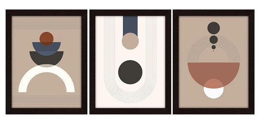ArtX Paper Geometrical Boho Wall Painting Set of 3
