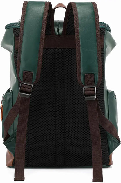FUR JADEN Vegan Leather Anti Theft Casual Laptop Backpack with 15.6 Inch Laptop Pocket