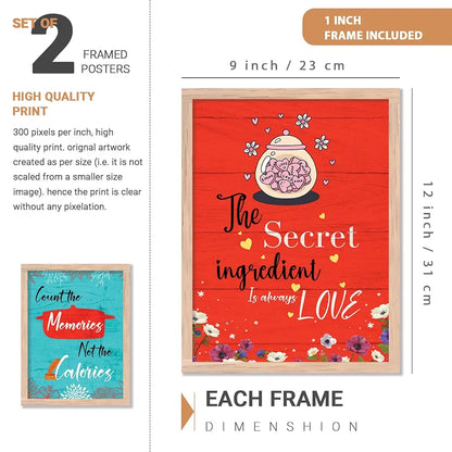 Kotart Motivational Quotes Posters with Frame for Home Decoration Pack of 2 Design09