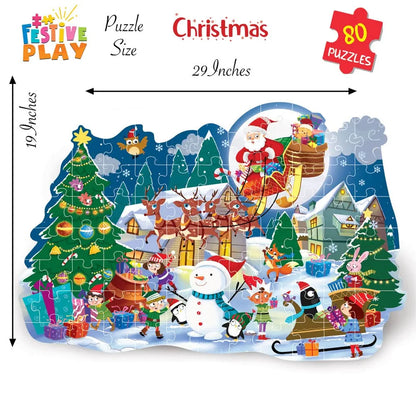 THE BOOK TREE Christmas Puzzle Gift Box For Kids I 80 Puzzle Pieces & 1 Storybook I Christmas Puzzle For Children I Ideal Christmas Gift For Kids I Gift Box By Majestic Book Club - Christmas Gifts