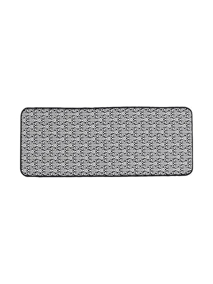 Saral Home Fleur Designer Soft Cotton Durable & Washable Multipurpose Runner Colour Balck