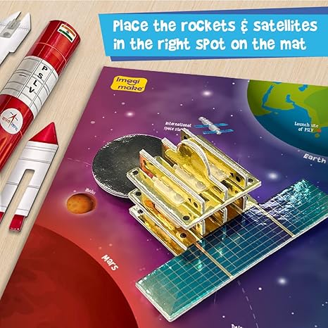 Imagimake Mapology Mangalyaan Isro Rocket Model & Satellite Educational Toys 3D Puzzles