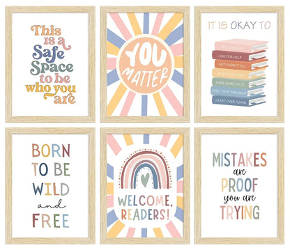 ArtX Paper Motivational -01 Quotes Wall Paintings Animals Set Of 6