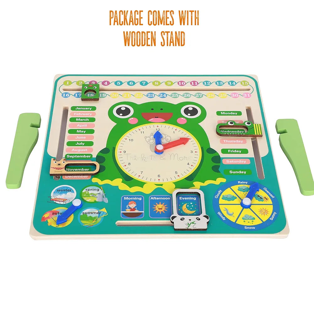 Trinkets & More Calendar Educational Clock Toy For Kids Learning 