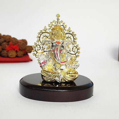 Gold Art India Lord Ganesha Idol Kalpavruksh Tree Ganesh Idol for Home Entrance Ganesh Ji