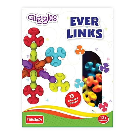 Funskool Giggles Ever Links 13pcs Multi Coloured Interlocking Learning Educational Toy