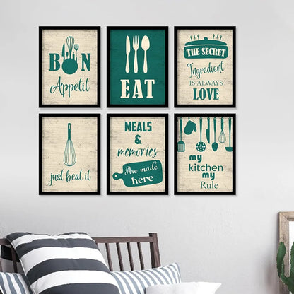 Kotart Wood Restaurant Quotes Framed Posters For Kitchen Wall Decoration Kitchen 6