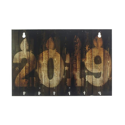 Ecraftindia 2019 Theme Wooden Key Holder With 6 Hooks