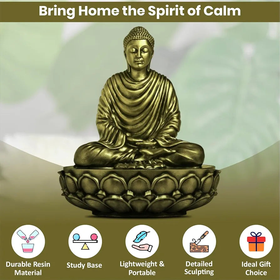 Jd Fresh 6 Inch Gautam Buddha Statue - Bronze