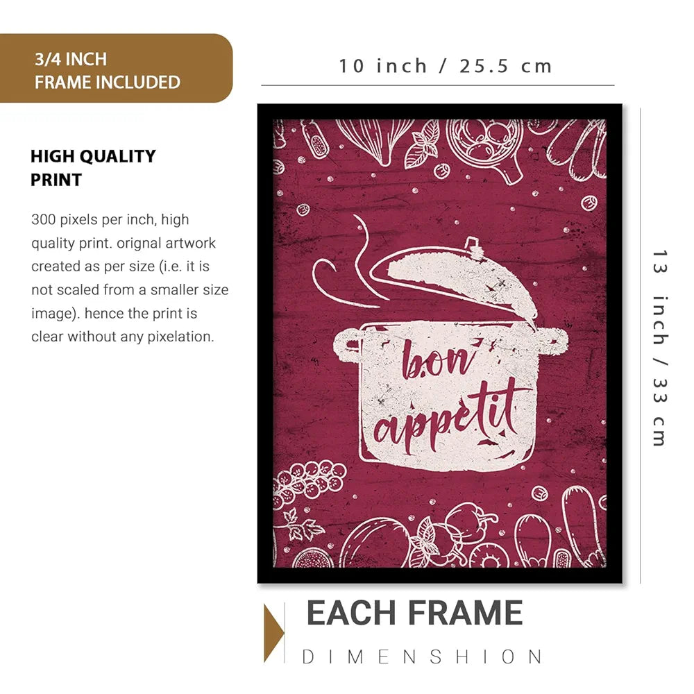 Kotart Engineered Wood Restaurant Quotes Framed Posters For Kitchen Wall Decoration Kitchen 3