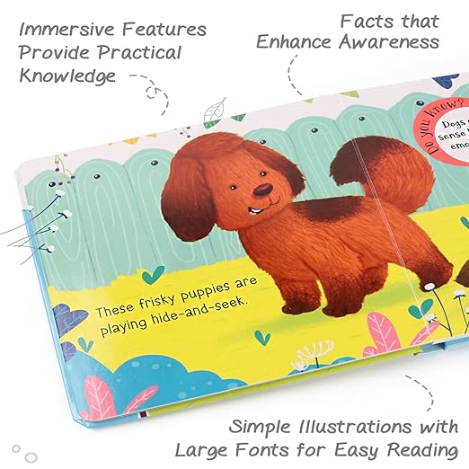 Firstcry Intelliskills Premium Touch & Feel Baby Animals Board Book for Kids | Pre-school Learning & Educational Book for Boys & Girls