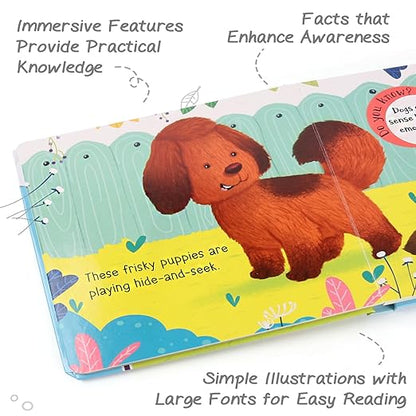 Firstcry Intelliskills Premium Touch & Feel Baby Animals Board Book for Kids | Pre-school Learning & Educational Book for Boys & Girls