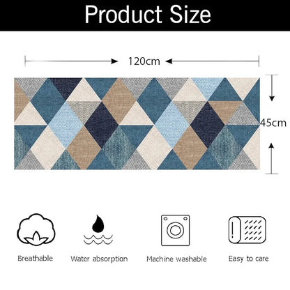 Ishro Home Velvet Premium Modern Runner Rug For Bedroom, Kitchen Colour Crystals