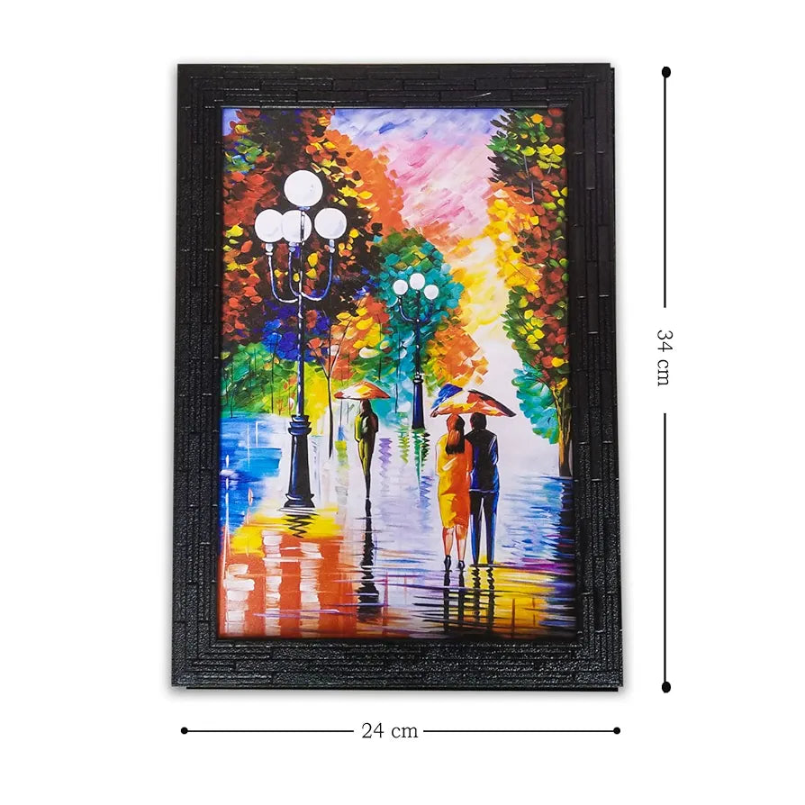 Lifehaxtore Abstract Art Wooden Framed Painting Zen Modern Art - Model 2