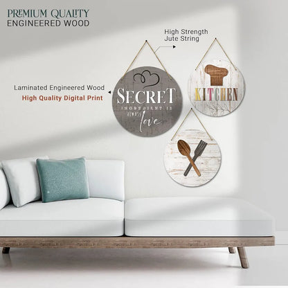 Kotart Wooden Wall Hanging Home Decor Items Secret Ingredients
