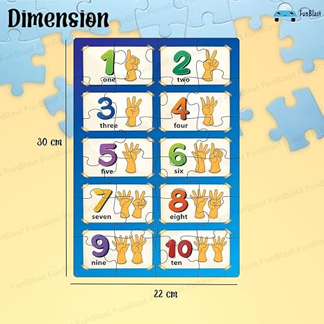FunBlast Number Jigsaw Puzzle for Kids Jigsaw Puzzle for Kids