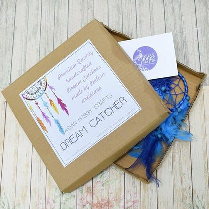 Asian Hobby Crafts Dream Catcher Mini for Wall Hanging and Decorations | Blue