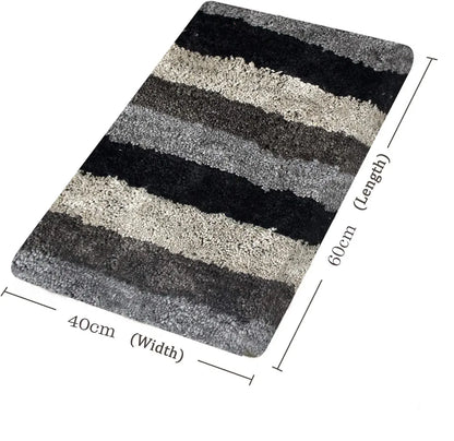 Luxe Home Bath Mat Super Soft Microfiber Non Slip Jericho Bathroom mats 40x60 cm Colour Shadow