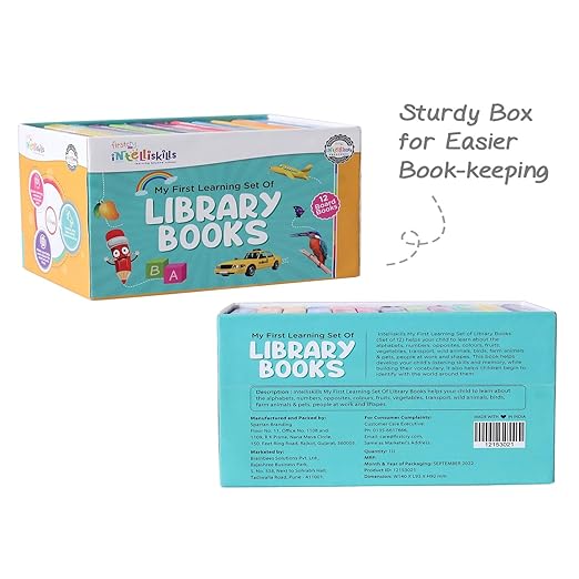 Firstcry Intelliskills My First Learning Set of 12 Premium Board Books for Babies & Toddlers | Early Learning Educational & Activity