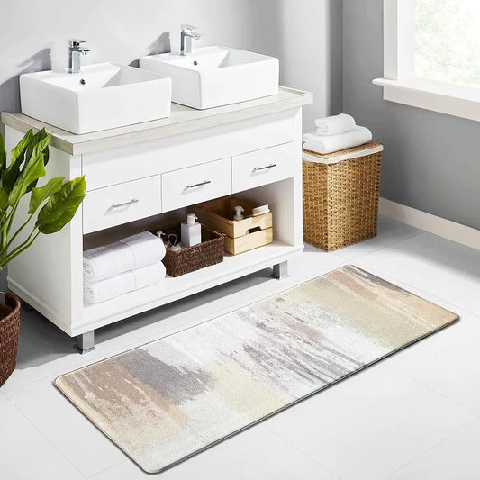 Luxe Home Columbo Anti-Fatigue Kitchen Mat Non-Slip Cushioned Comfort Mat Abstract Pastel Pattern Standing Desk Mat Colour Abstract