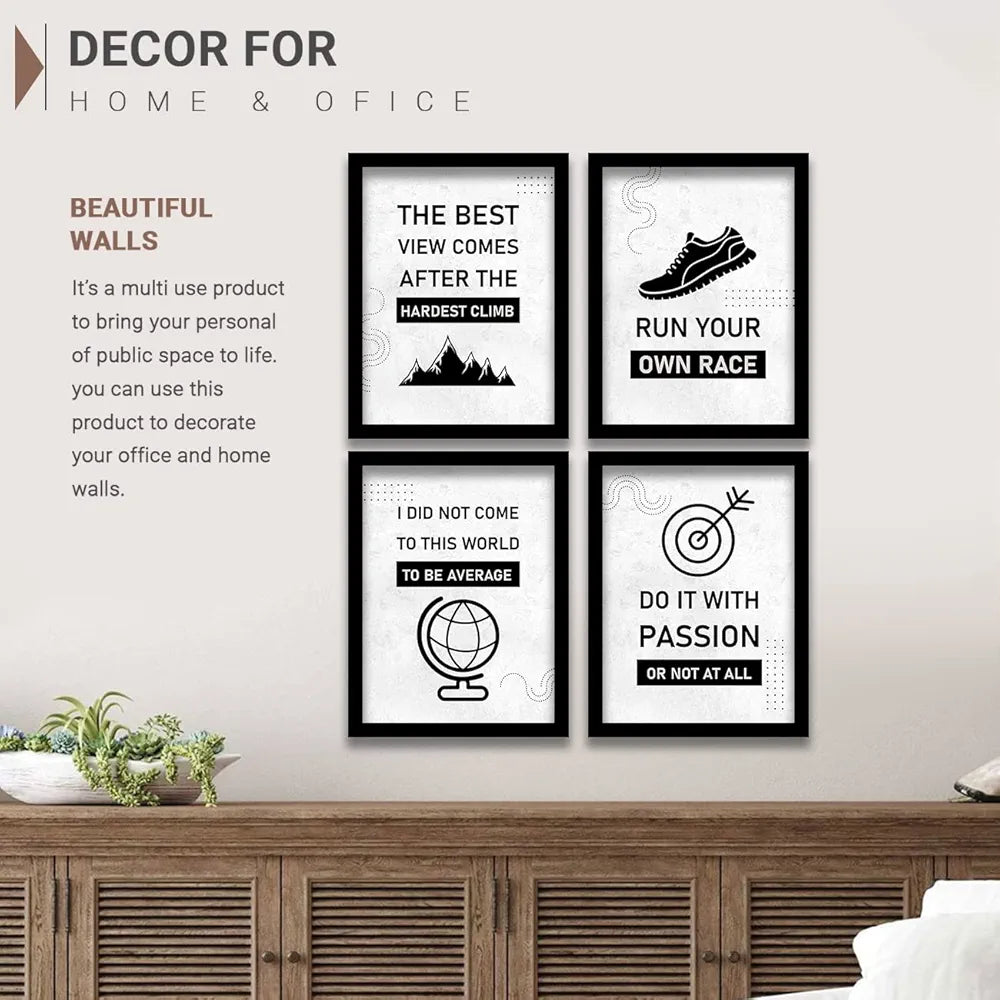 Kotart The Best View Motivational Quotes Framed Posters