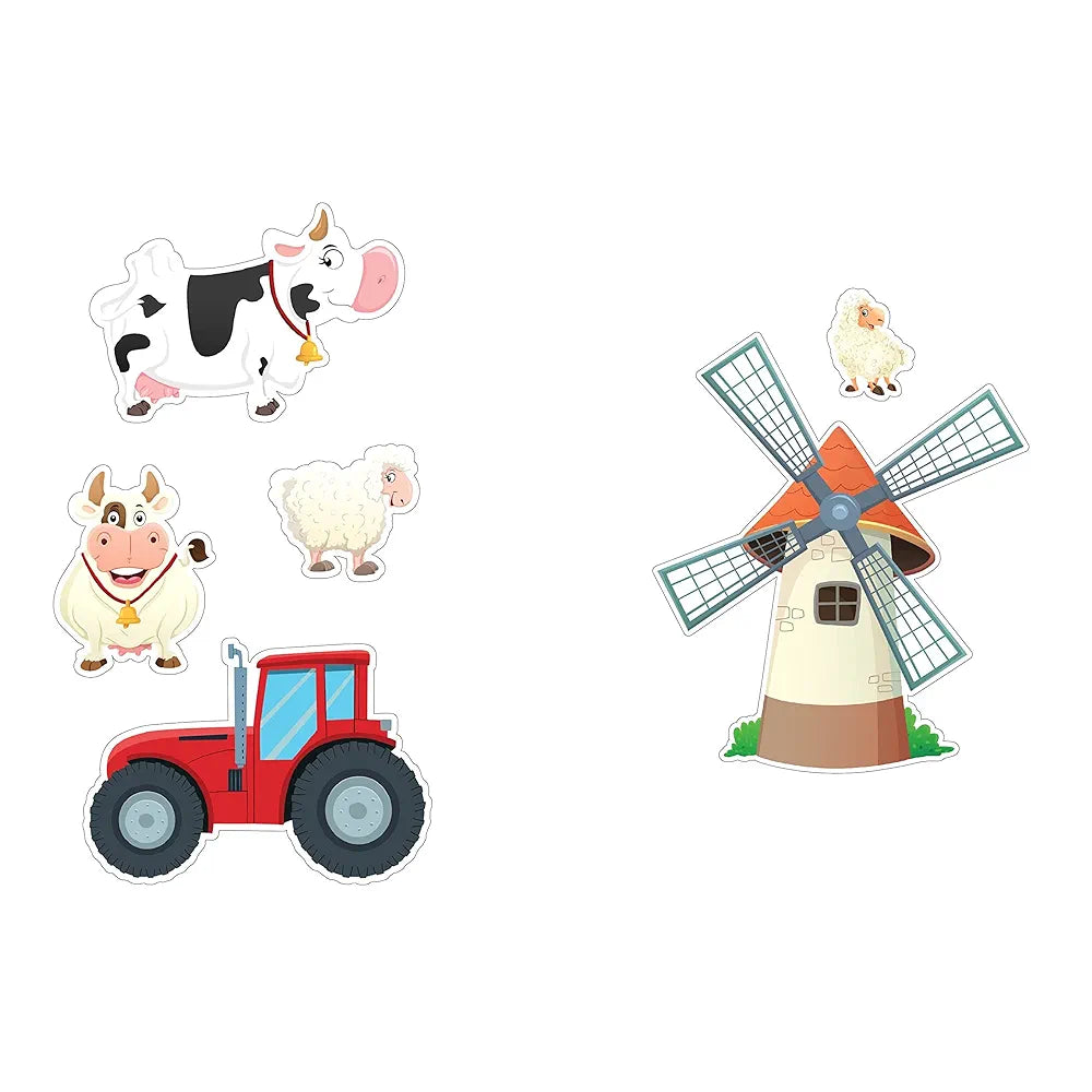 Popcorn Games & Puzzles Farmland 49 Piece Puzzle Kids Jigsaw Game Puzzle - Science Educational Toys for Kids Children 5+ Years