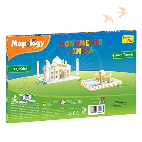 Imagimake Boys And Girl's Mapology Monuments Of India - Taj Mahal And Golden Temple