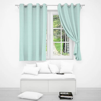 Divine Casa Textured Window Curtain 5 Feet Cameo Colour Green Soft Polyester Panel with Metal Eyelets for Home Decor (Pack of 1)