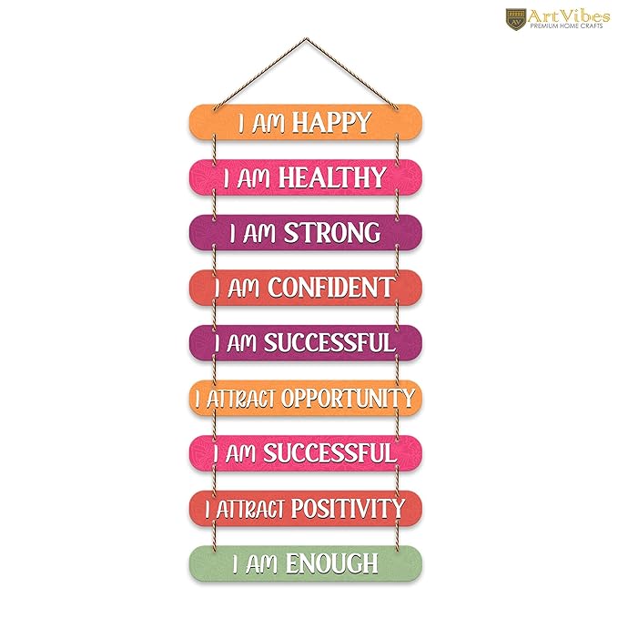 Artvibes Self Motivation Quotes Mdf Wall Hanging for Home Decorative Items | Wall Artwork for Hall Decor