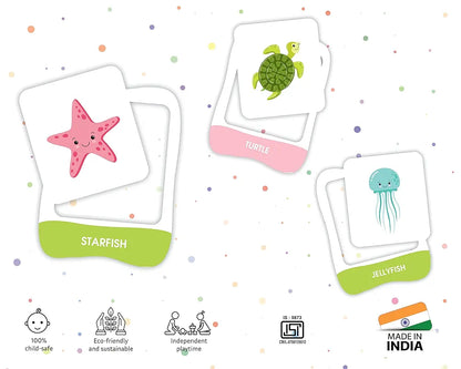 Popcorn Games & Puzzles Learning Puzzles Sea Animals for Kids |Improves Focus, Memory,Logic & Fine Motor Skills with 50 Pieces