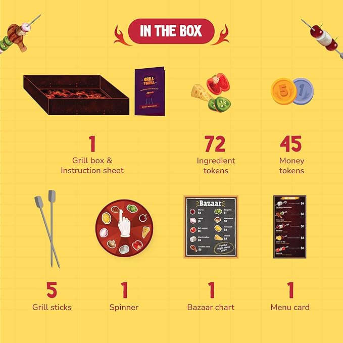 Bloomingo Board Game - Grill Thrill | Fun & Engaging Grilling Culinary Game | Make Fun Grill Recipies Culinary Creativity