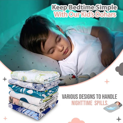 Divine Casa Floret 100% Cotton Single Kids Dohar 120 GSM Soft & Lightweight Throw Blanket Colour Griffin