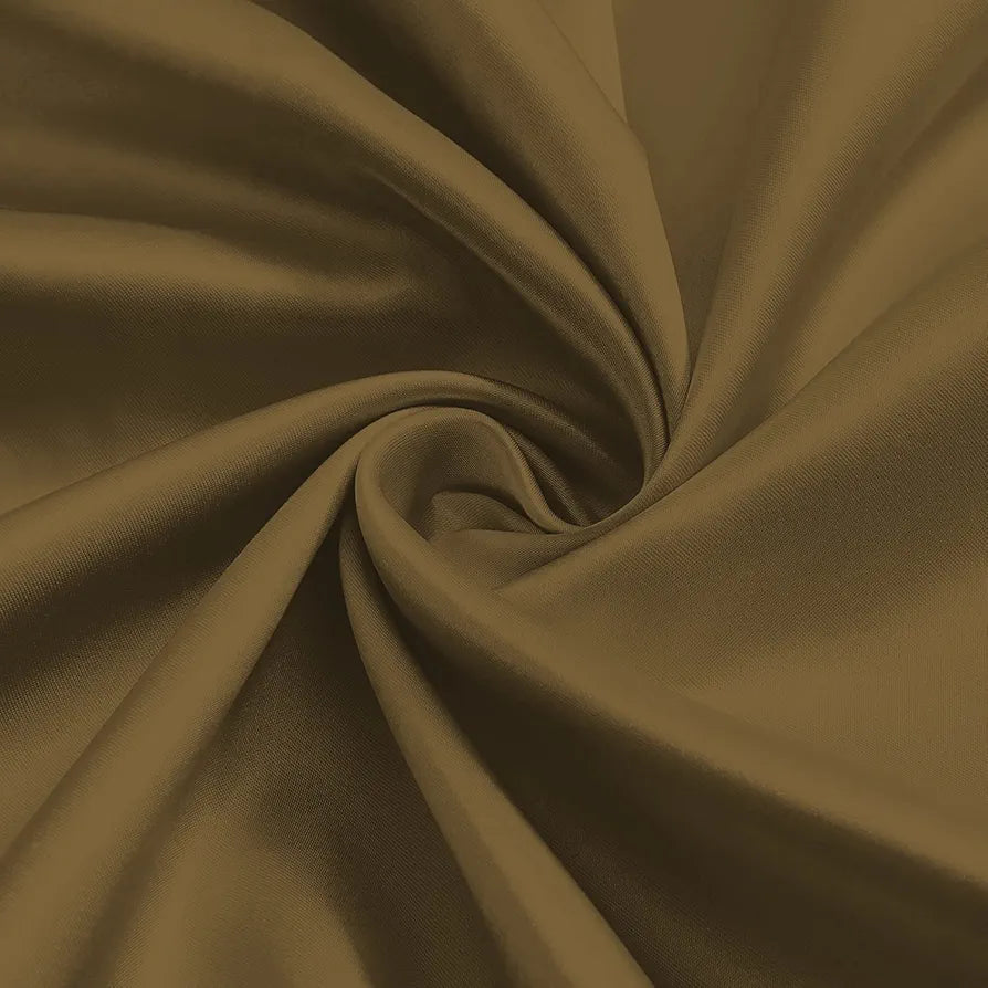 Divine Casa Premium Micro Satin Semi Blackout Door Curtains Solid Design | Size 7 Feet Elegant Look & Light Control Colour Coffee Brown (Pack of 2)