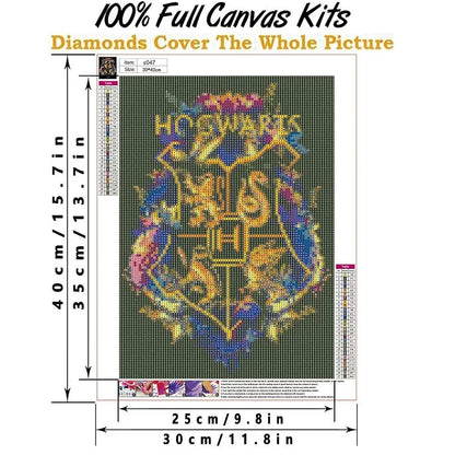 TREXEE Diamond Painting Kit  Harry Potter Diamond Painting Rhinestone Embroidery Pictures Diamond Painting for Adults & Kids for Art Wall Decor Gift for Kids and Adults 