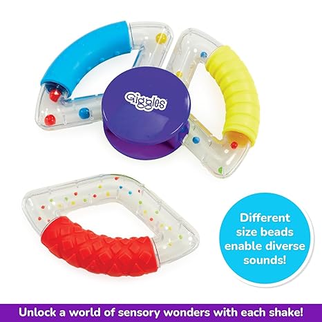 Funskool Giggles Sensory Rattle Unique Textured Handles