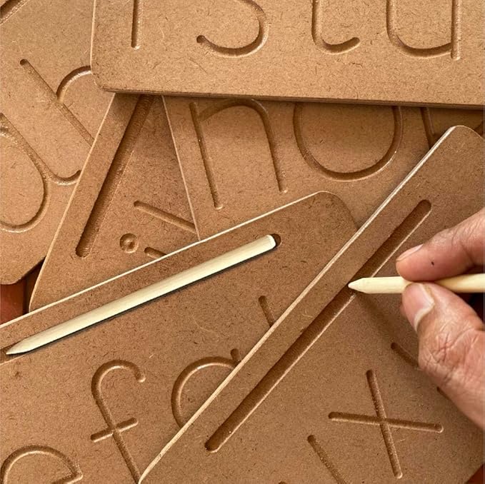 Mini Leaves English Alphabet Tracing Board With Dummy Pencil | Small Word Abcd | Educational Puzzle for 3+ Kids