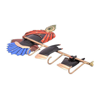 Ecraftindia Lord Krishna Wrought Iron Key Holder