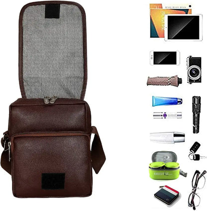 Leather World Leatherette Tan Sling Bags Men Messenger Bags Cross Body Bags Girl